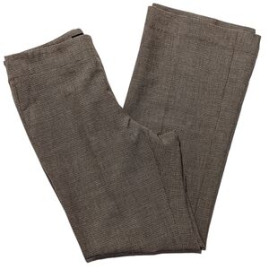 IRIS Setlakwe tan micro plaid bootcut pants sz 8